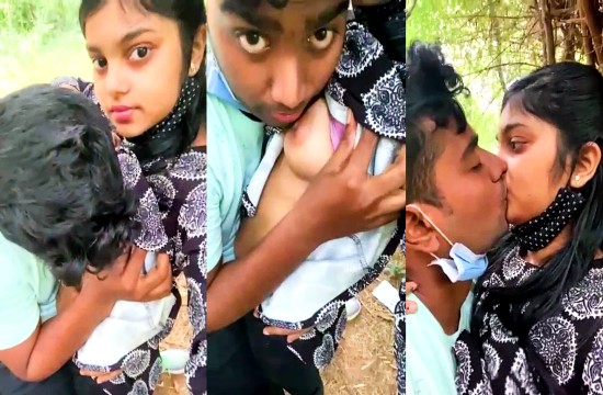 Outdoor Fun Smooching And Boobs Sucking