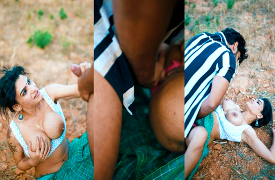 Resmi R Nair Outdoor Fuck Green Saree