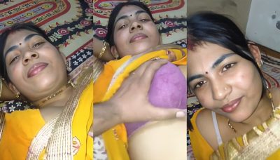 Boudi Boobs Pressed By Lover