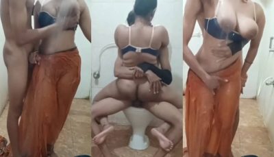 Desi Horny Bhabhi Bathroom Hairy Pussy Fucked Part 2