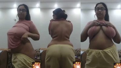 Busty Glasses Milf Nude Show