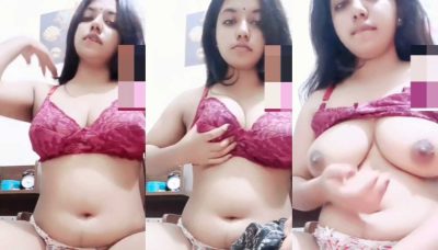 Desi Cute Girl Sexy Boobs Showing VC with BF Pussy Show